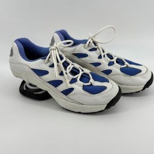 Z-CoiL Freedom Mens Spring Heel Shoes White Blue Leather Mesh Sneakers 8